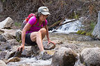 Lolo Crossing Stream Like a Crab