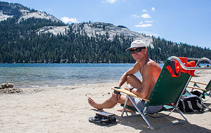 Herb beaching on Tenaya Lake