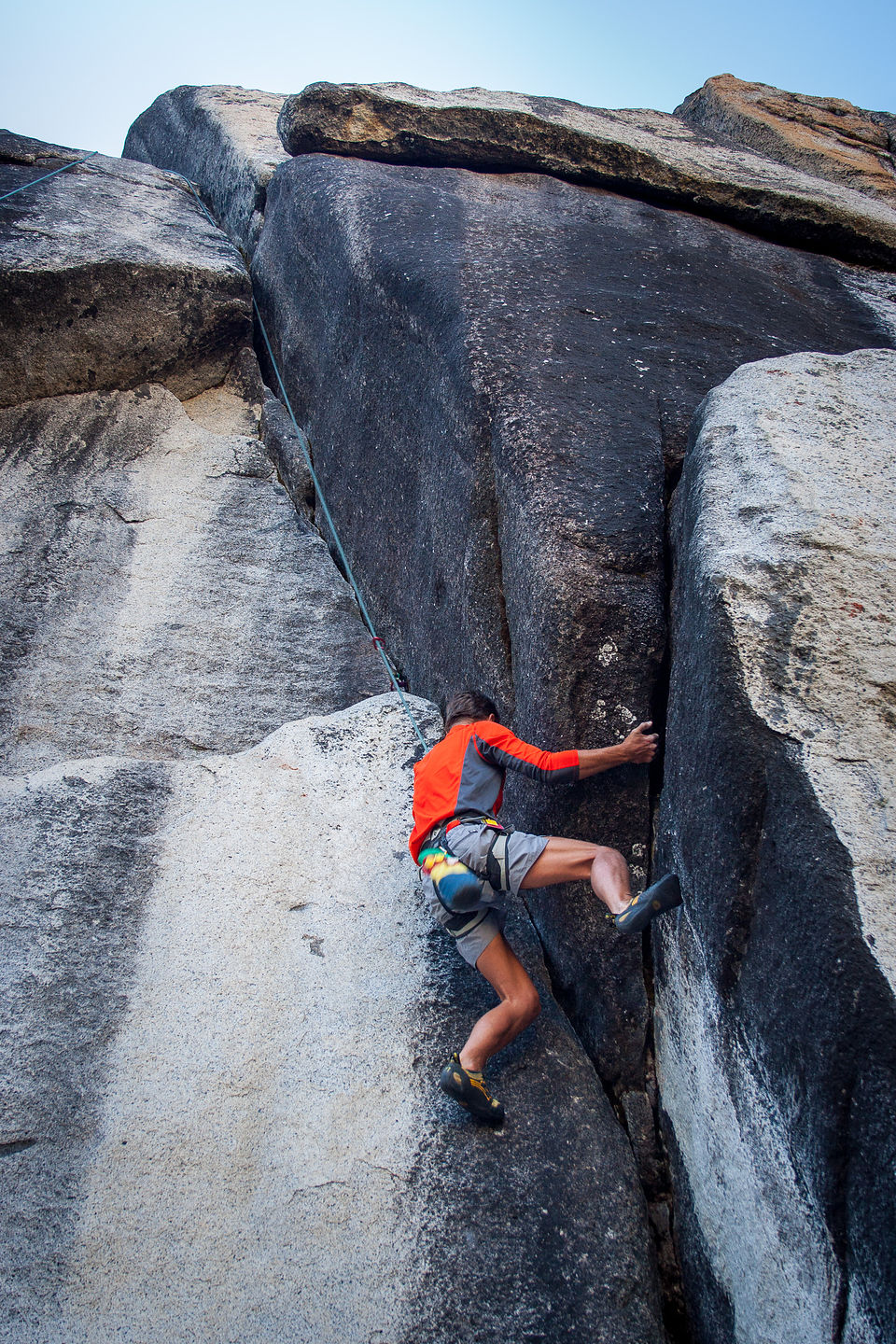 Herb climbing cracks at Murphy's Creek Herb climbing cracks at Murphy's Creek