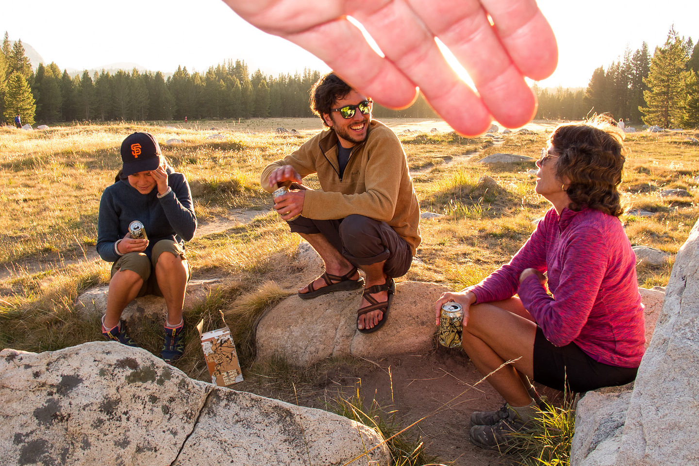 Post Climbing Celebratory Beers in Tuolumne Meadows Post Climbing Celebratory Beers in Tuolumne Meadows