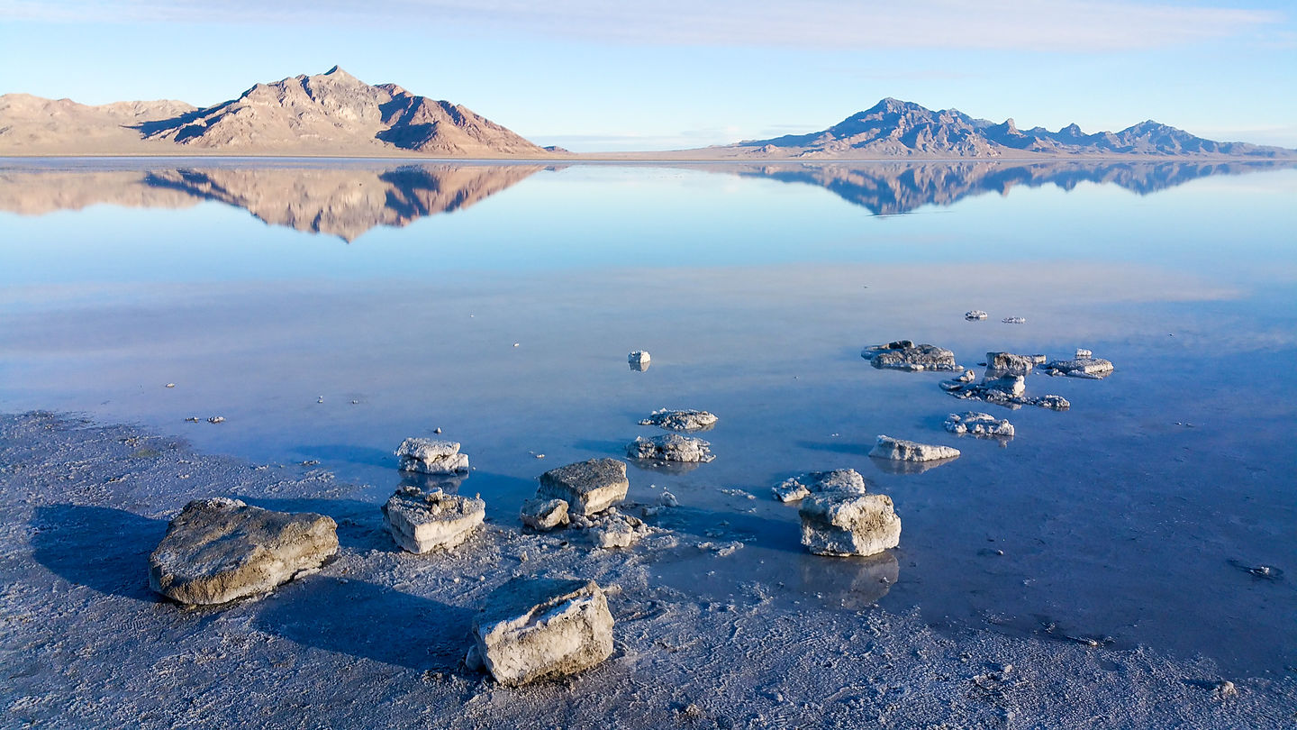 Rocks on Bonneville Salt Flats Rocks on Bonneville Salt Flats