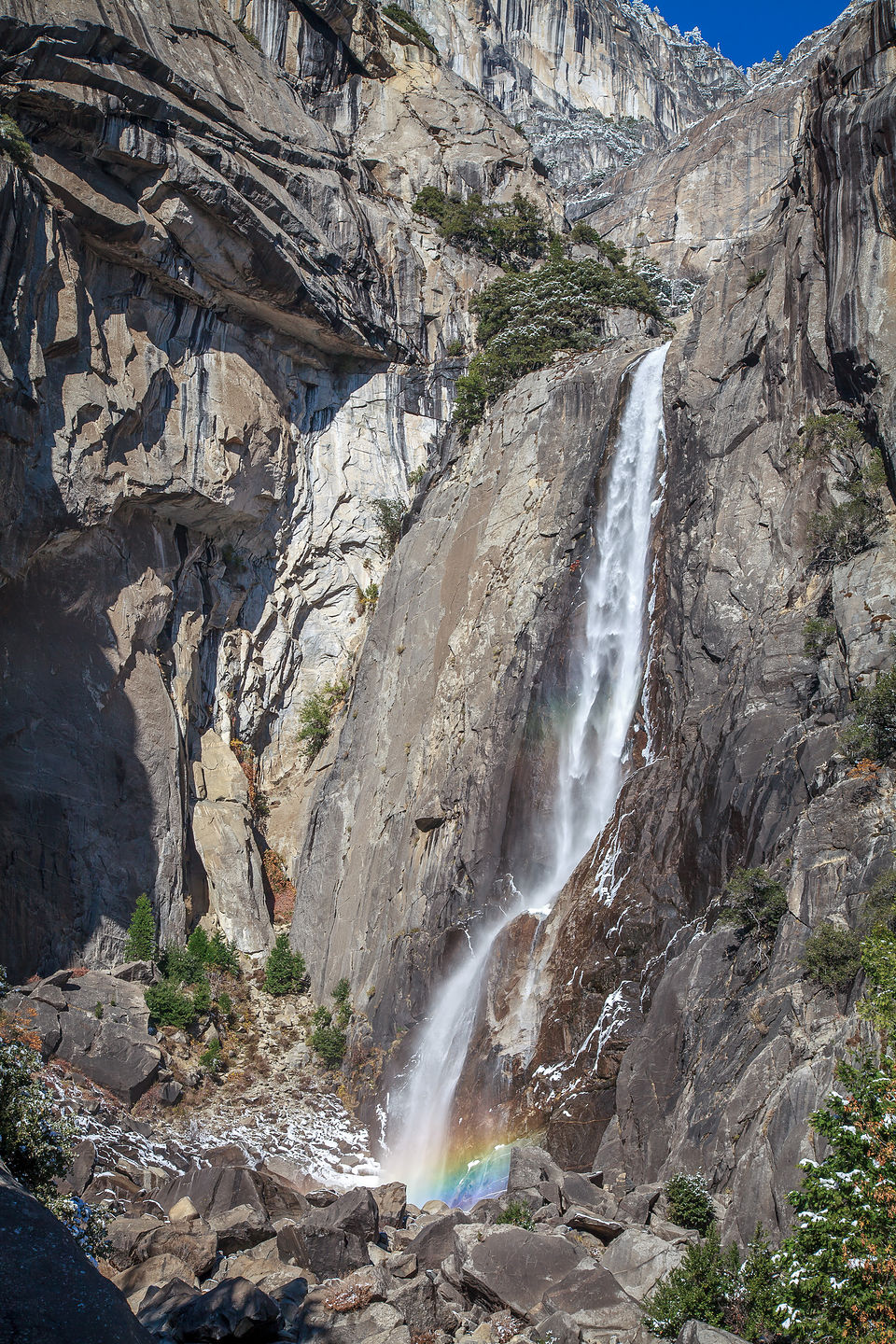 Yosemite Falls with Rainbow