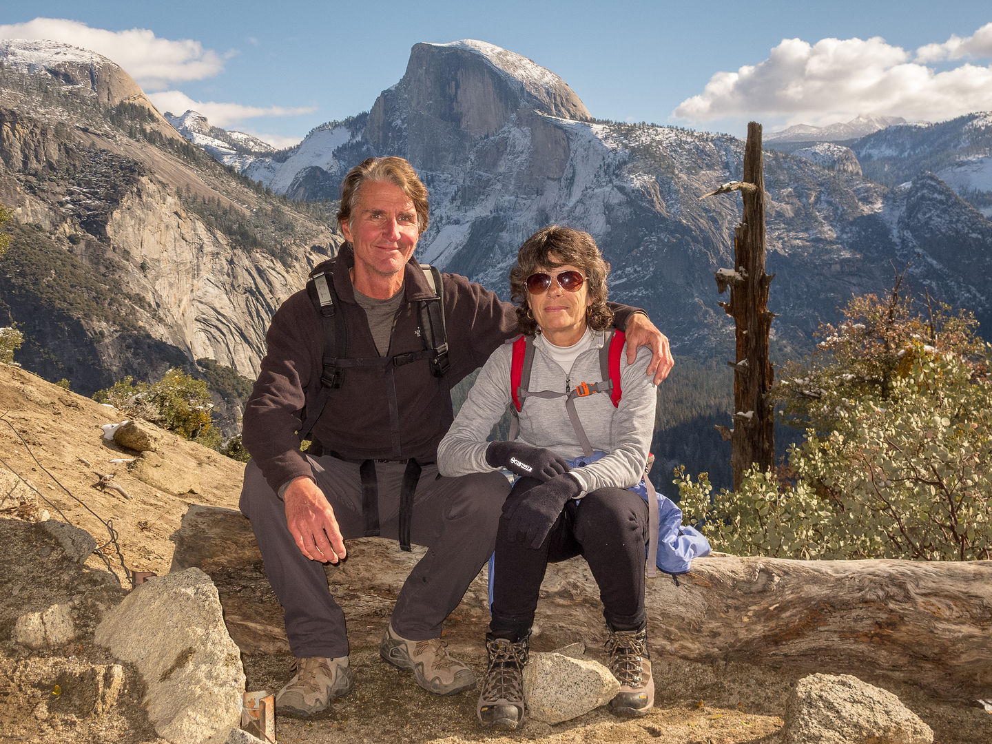 Herb and Lolo on Yosemite Falls Trail Herb and Lolo on Yosemite Falls Trail