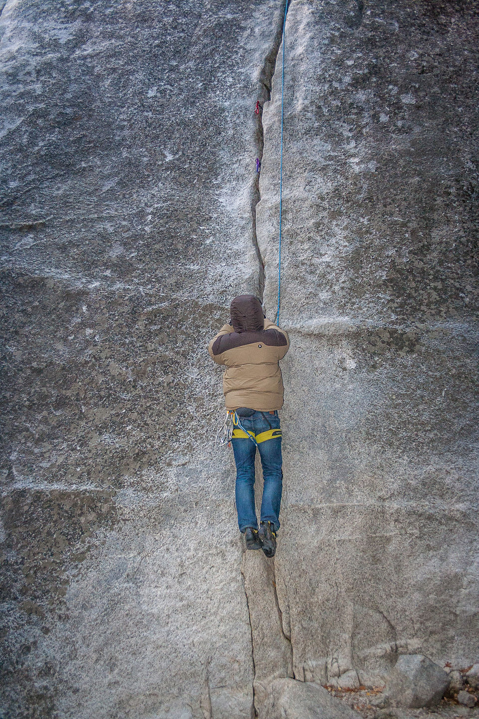 Tommy's First Crack Climb Wearing Mittens Tommy's First Crack Climb Wearing Mittens