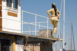 Young lady ready to party at Lake Mead Marina