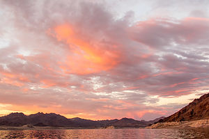 Sunset over Lake Mead