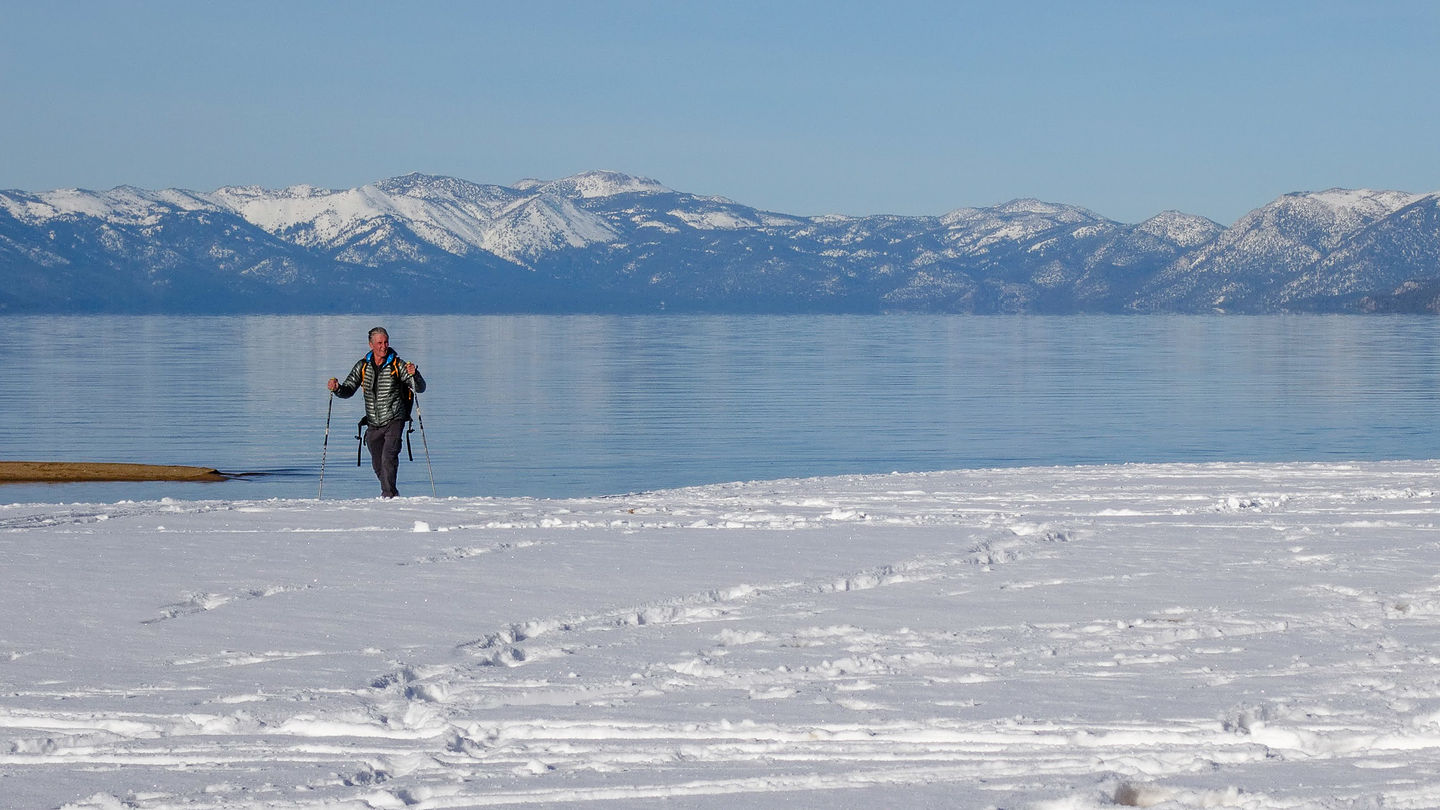 Herb XC skiing on Baldwin Beach Herb XC skiing on Baldwin Beach