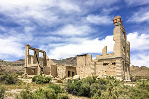 The old Cook Bank of Rhyolite