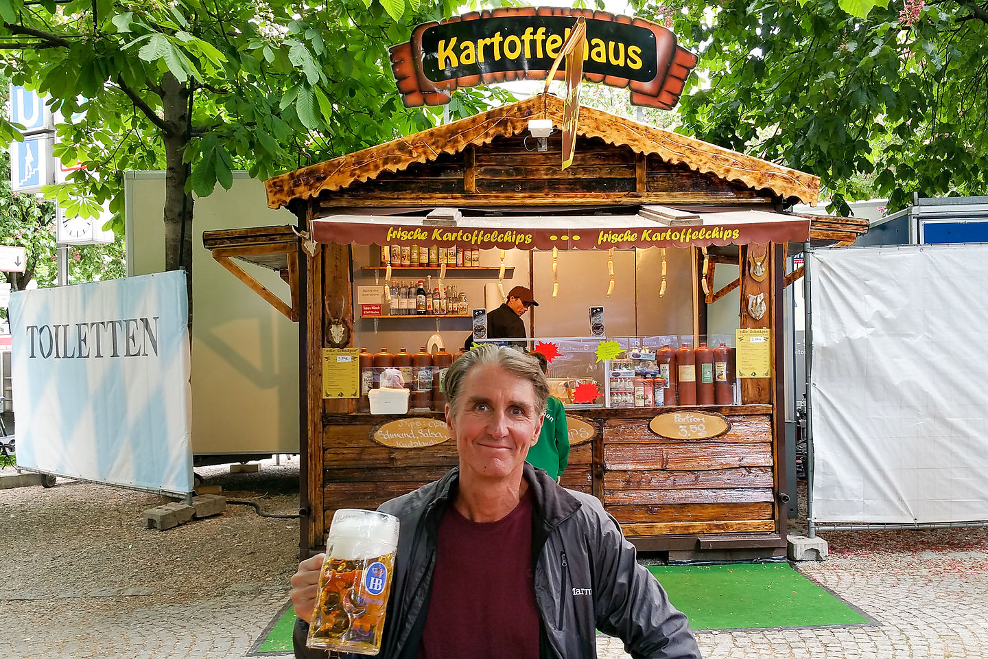 Herb enjoying German Father's Day in the Orleansplatz
