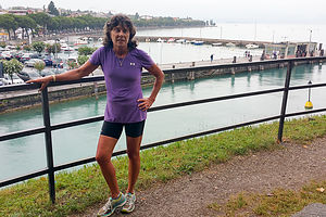 Rainy Run to along pedestrian way to Peschiera del Garda