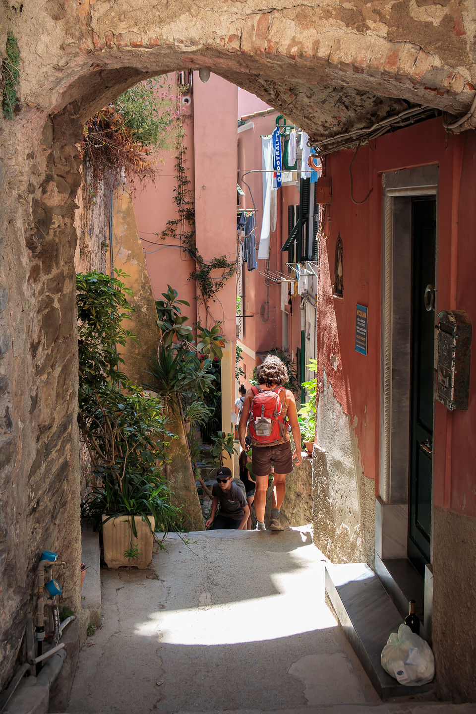 Exploring the back alleys of Vernazza Exploring the back alleys of Vernazza