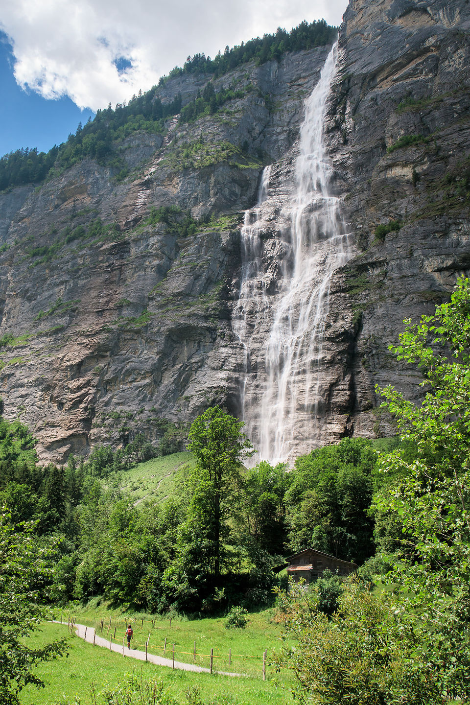 One of the 72 Lauterbrunnen Valley waterfalls