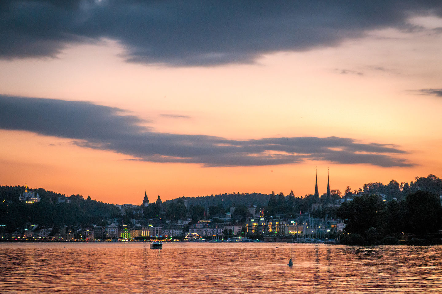Lucerne Altstadt in evening light Lucerne Altstadt in evening light