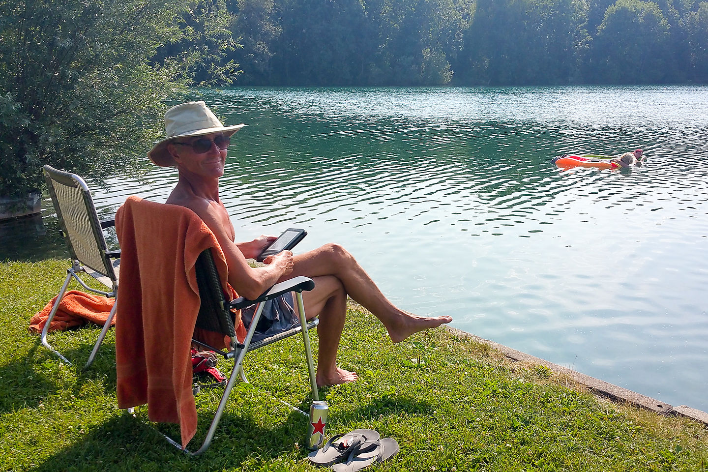 Herb relaxing on his last day of vacation Herb relaxing on his last day of vacation
