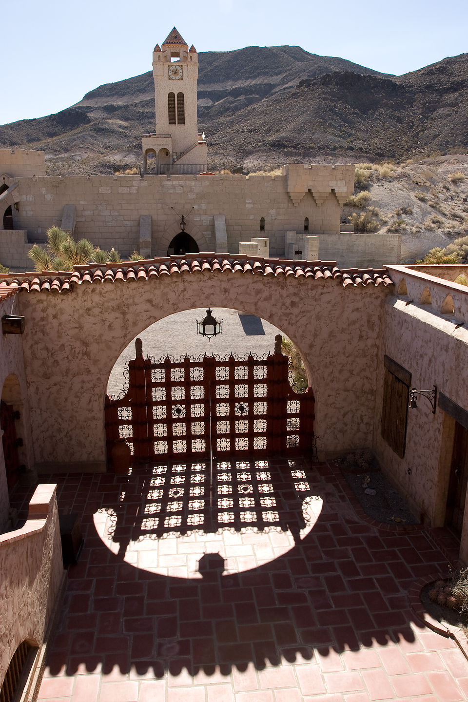 Scotty's Castle courtyard Scotty's Castle courtyard