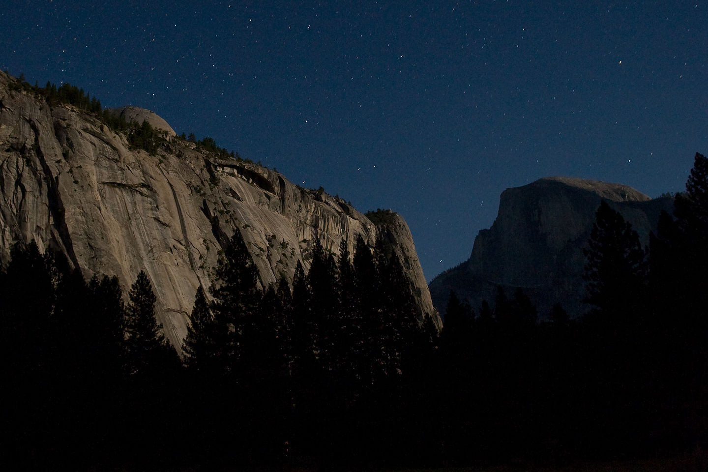 Half Dome and Royal Arches by starlight Half Dome and Royal Arches by starlight