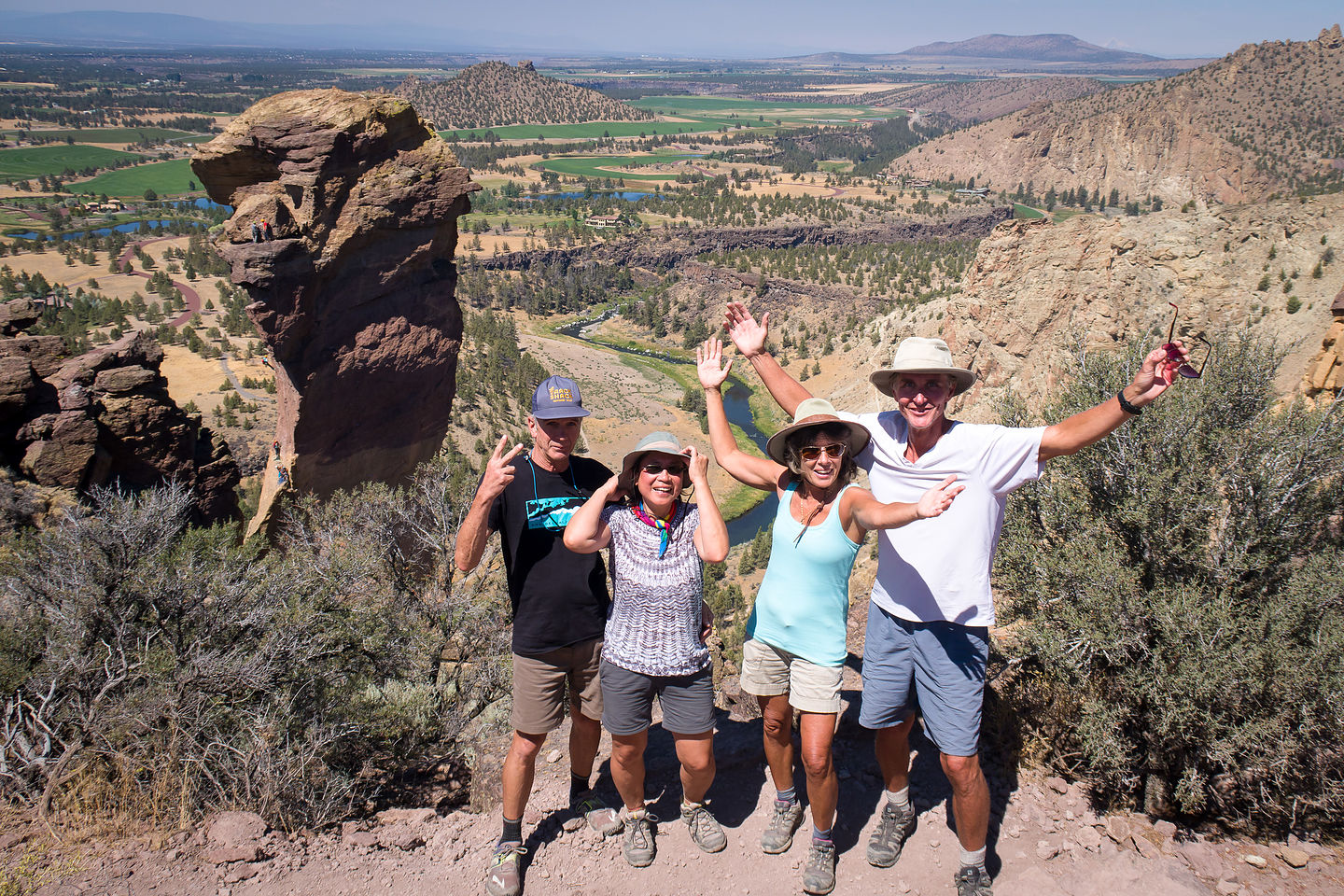 Happy Hikers atop Misery Ridge Happy Hikers atop Misery Ridge