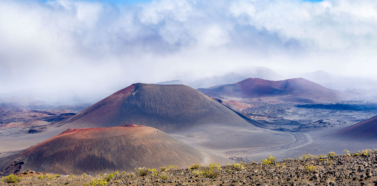Cinder cones in Haleakala Crater Cinder cones in Haleakala Crater