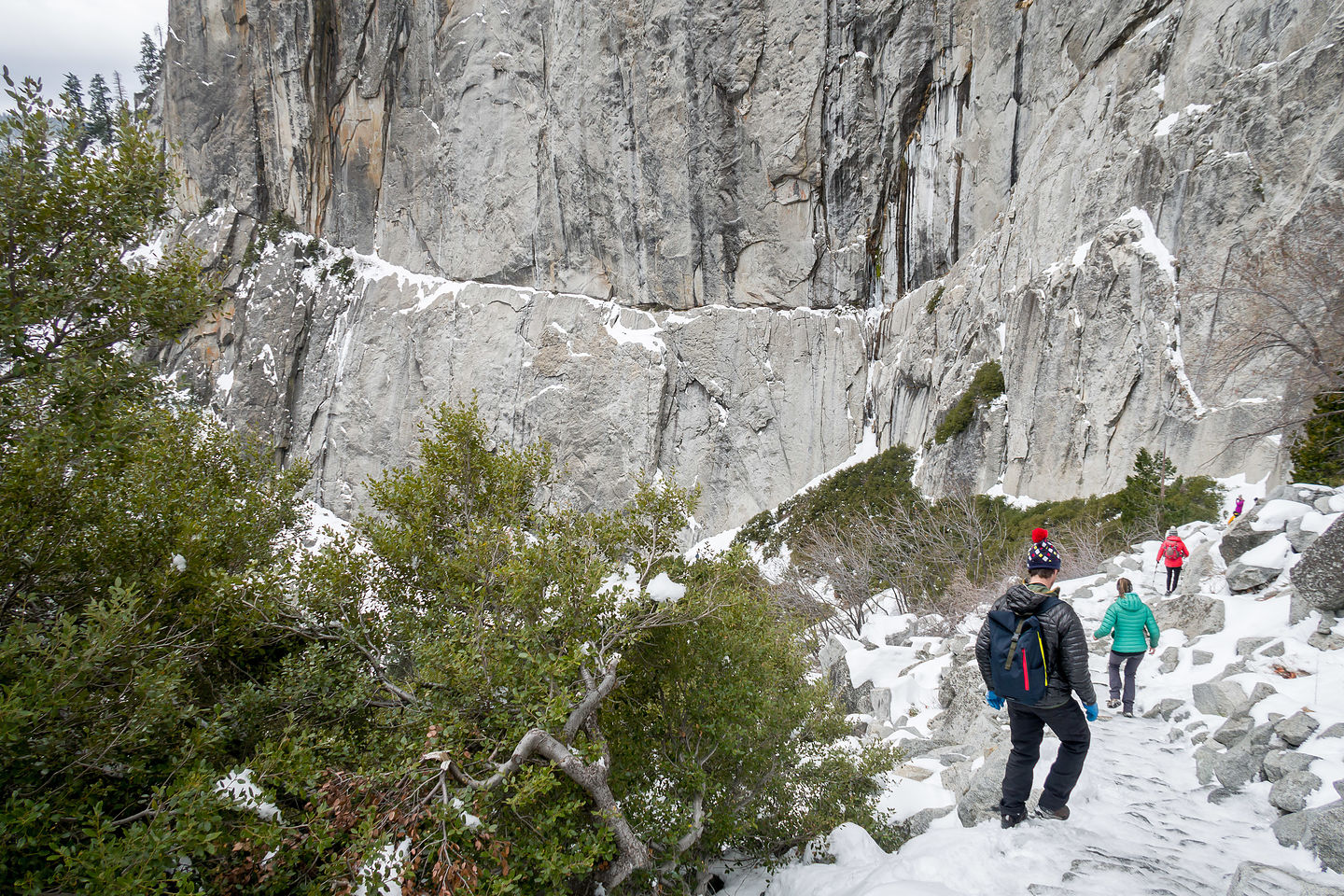 Hiking down from Yosemite Falls