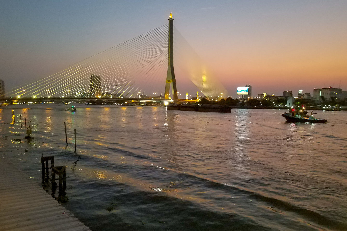 View of Chao Phraya River from In Love outdoor patio View of Chao Phraya River from In Love outdoor patio