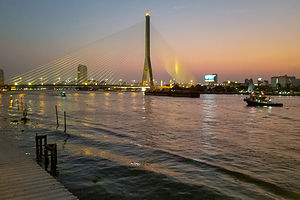 View of Chao Phraya River from In Love outdoor patio
