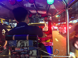 View out of our tuk tuk