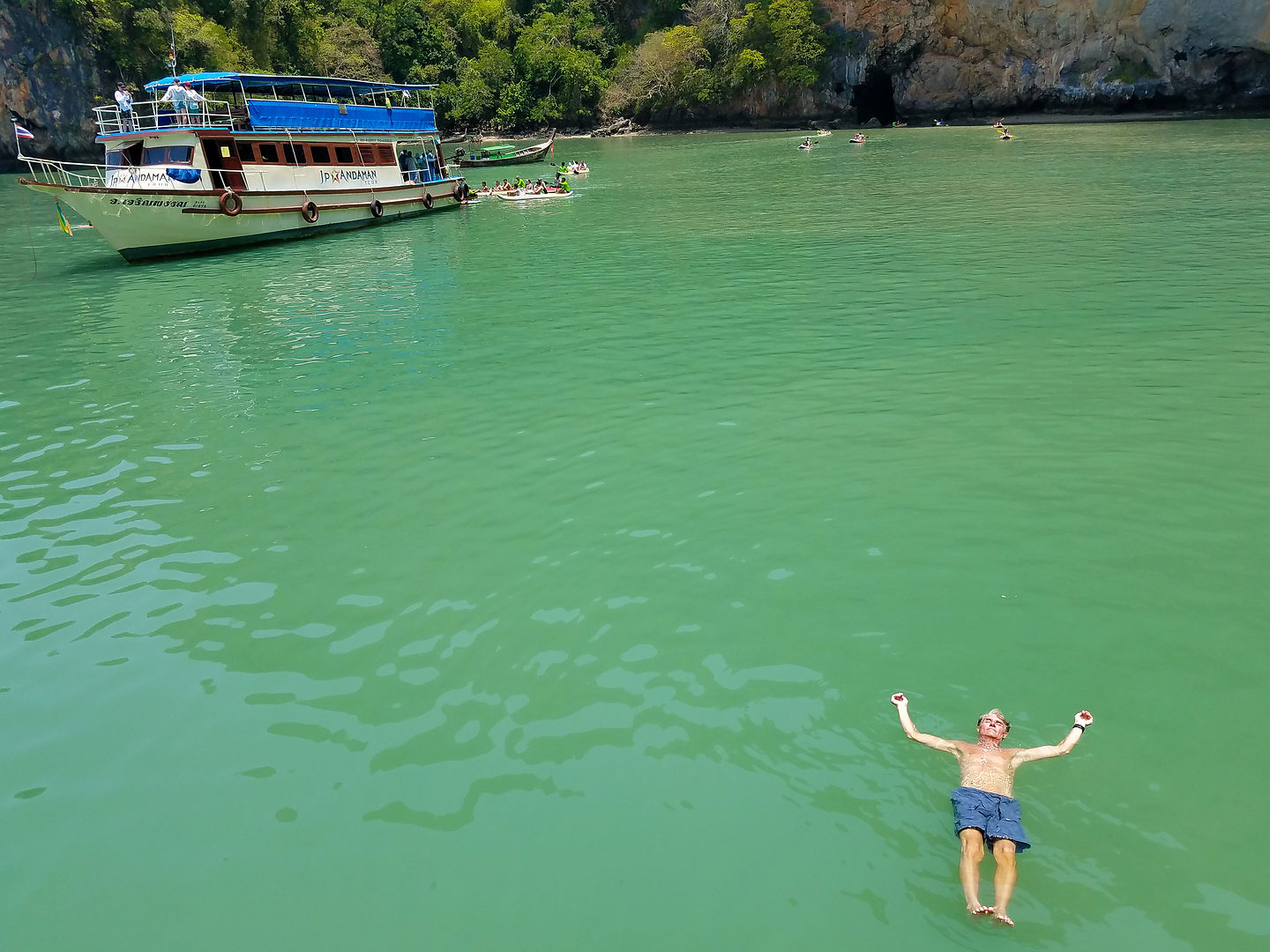Herb enjoying a swim in Phang Nga Bay Herb enjoying a swim in Phang Nga Bay