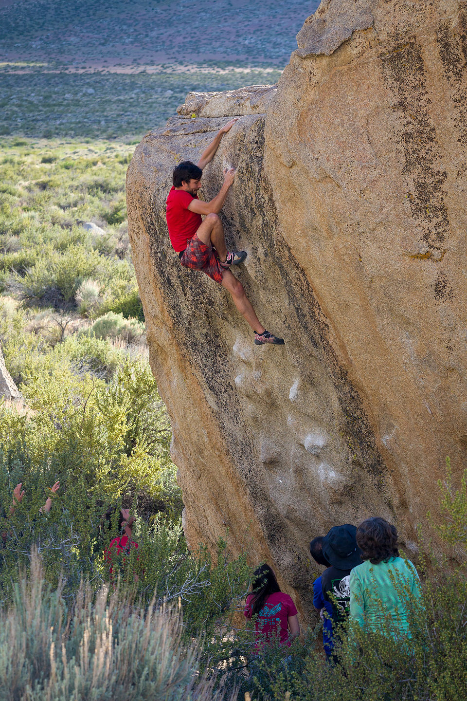 Andrew bouldering in the Buttermilks Andrew bouldering in the Buttermilks