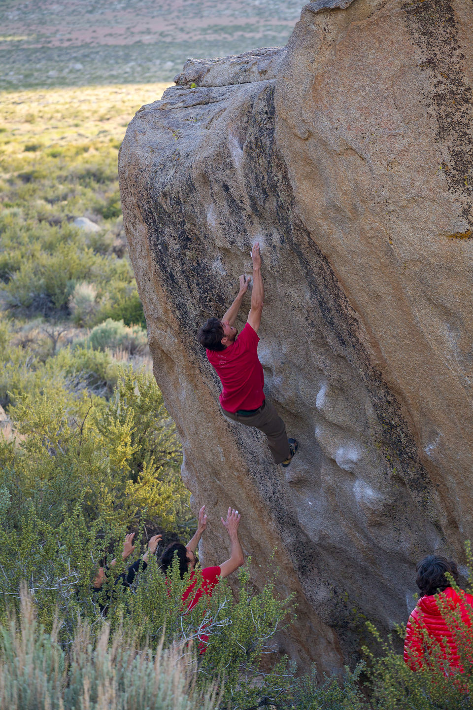 Tommy bouldering in the Buttermilks Tommy bouldering in the Buttermilks