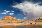 Our campsite in Gunsight Canyon