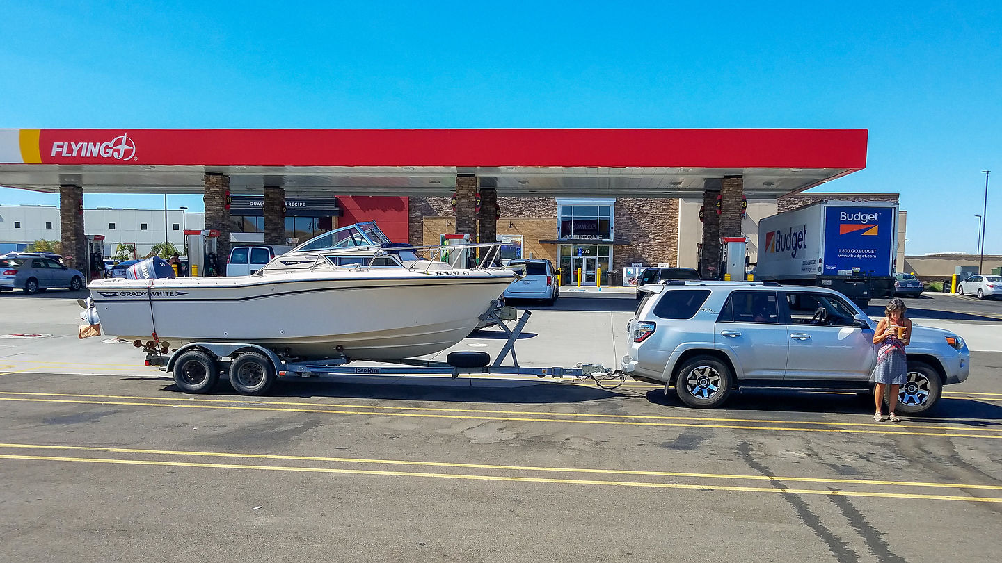 Towing the boat Towing the boat