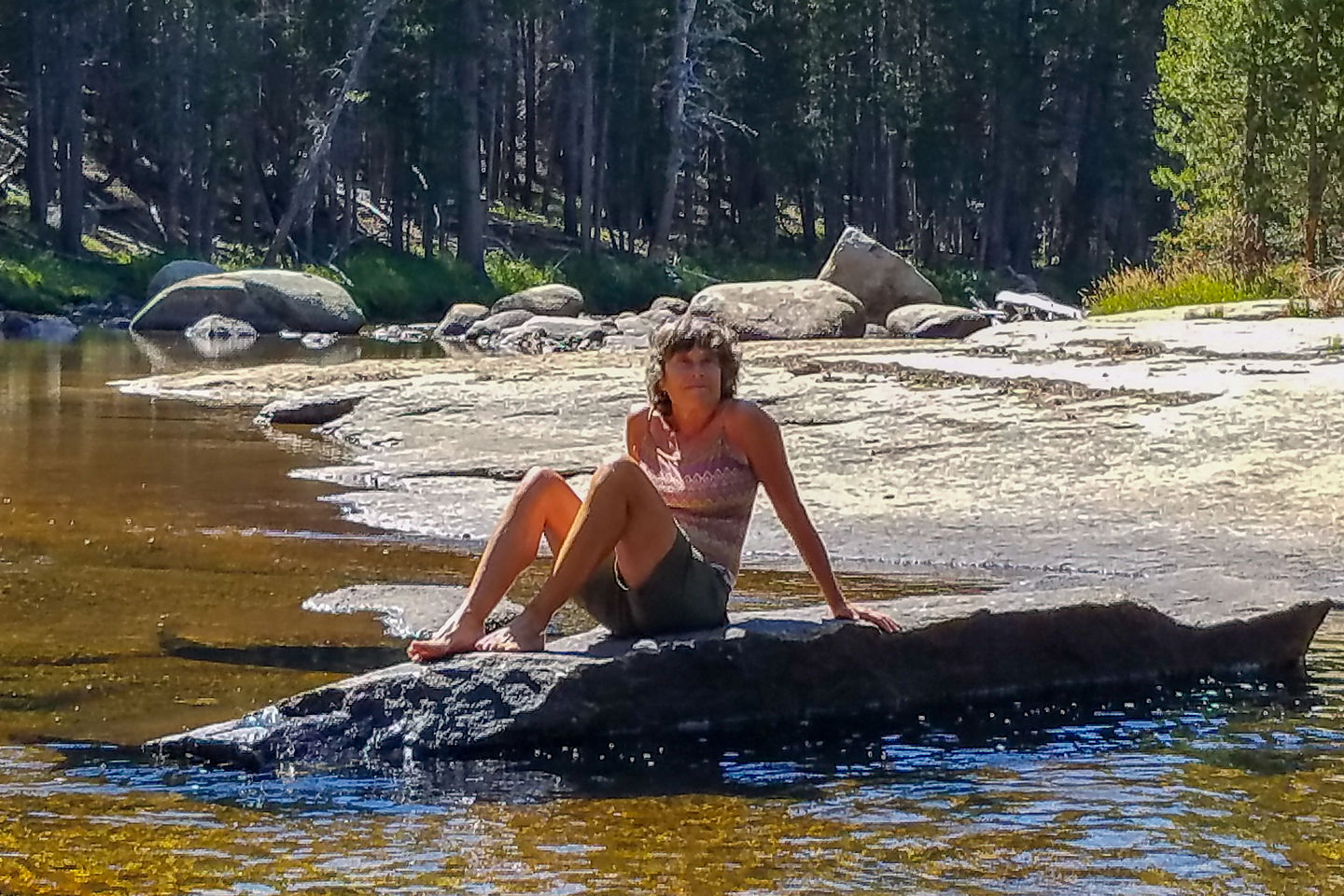Lolo chillin' along the Lyell Fork of the Tuolumne River Lolo chillin' along the Lyell Fork of the Tuolumne River