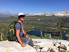 Herb enjoying the view of Elizabeth Lake