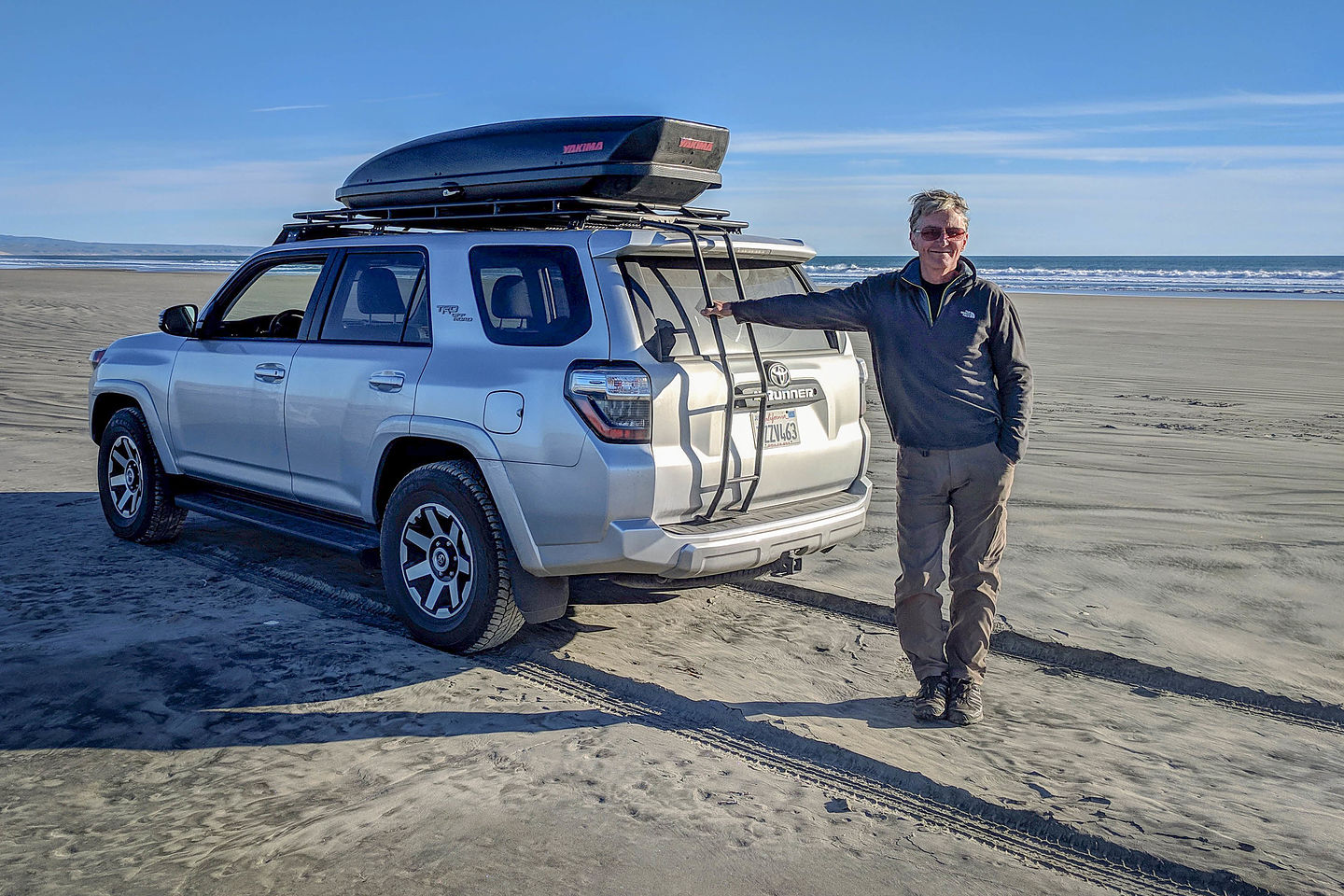 Driving along the beach in San Quintin Driving along the beach in San Quintin