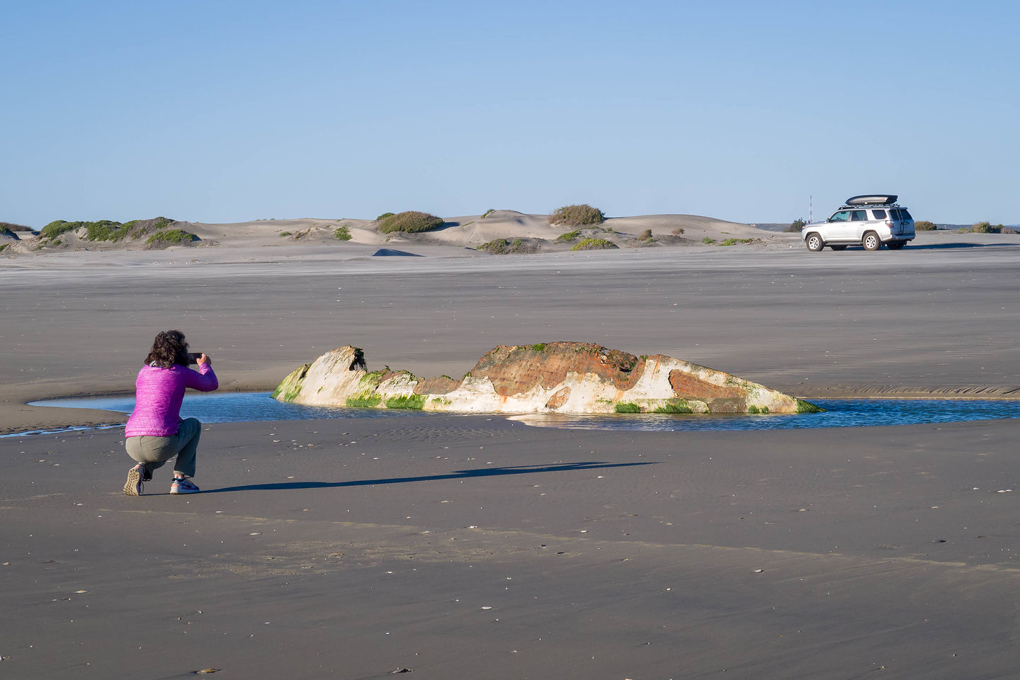 Lolo photographing the shipwreck