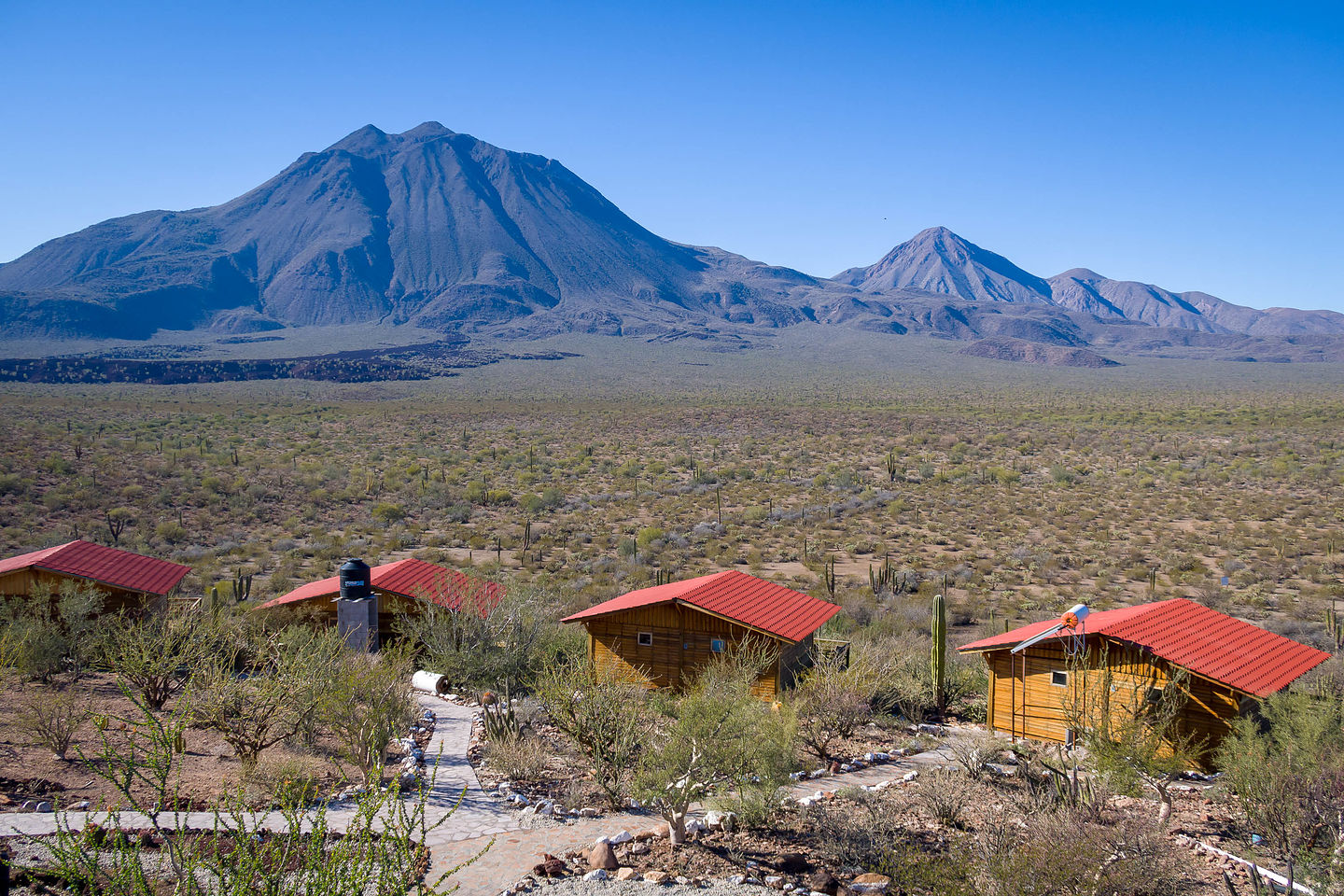 Eco tour cabins at Las Tres Vírgenes Eco tour cabins at Las Tres Vírgenes