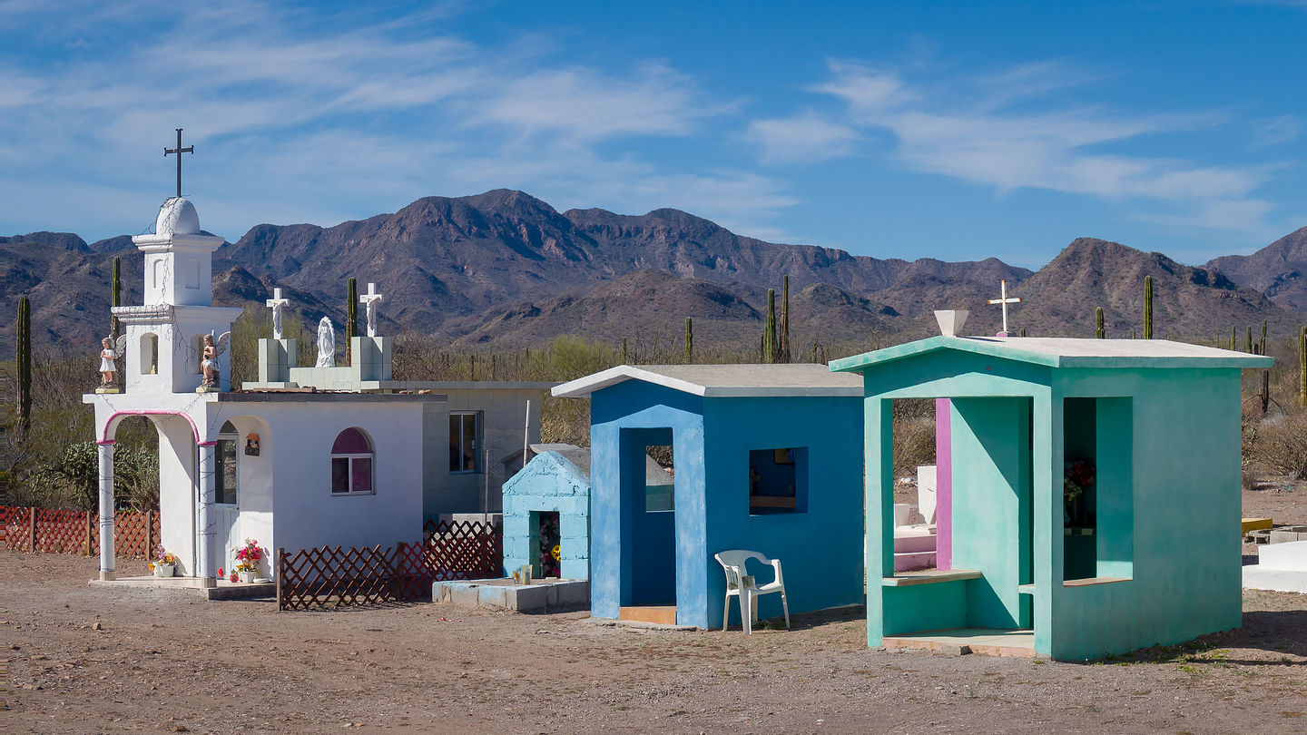 Roadside cemetery on the road to Mulege Roadside cemetery on the road to Mulege
