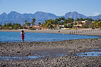 Strolling along the Loreto Beach