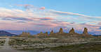 Golden hour at Trona Pinnacles