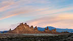 Golden hour at Trona Pinnacles