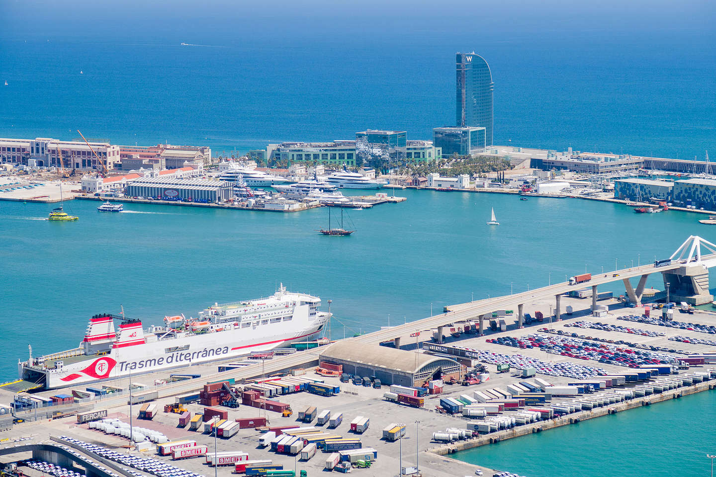 View of the Port of Barcelona from Montjuic View of the Port of Barcelona from Montjuic