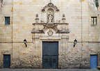 Shrapnel scars from the Spanish Civil War in the Placa Sant Felip Neri