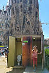 Lolo finishing her tour of the Sagrada Familia