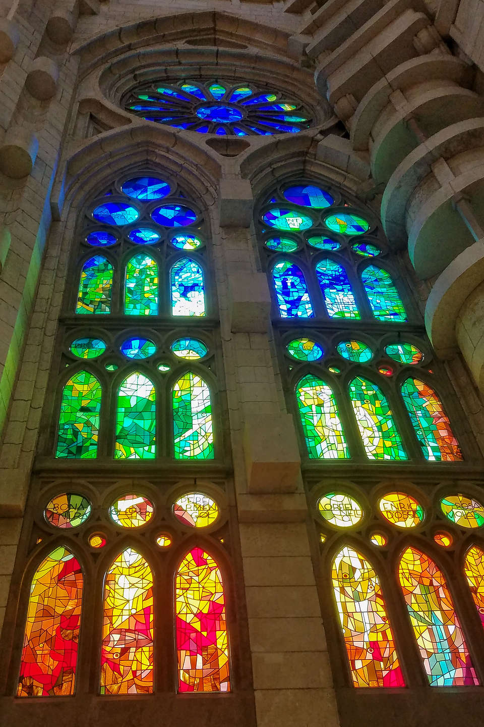Sagrada Familia stained glass windows Sagrada Familia stained glass windows