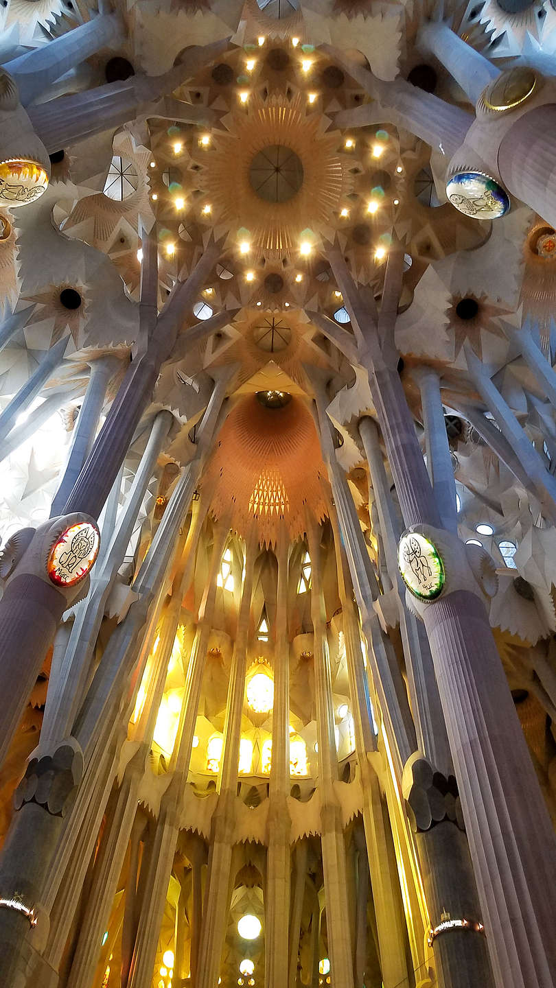 Interior of the Sagrada Familia Interior of the Sagrada Familia