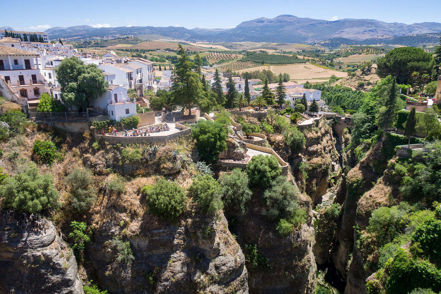 Ronda above the 300-foot deep the El Tajo Gorge Ronda above the 300-foot deep the El Tajo Gorge