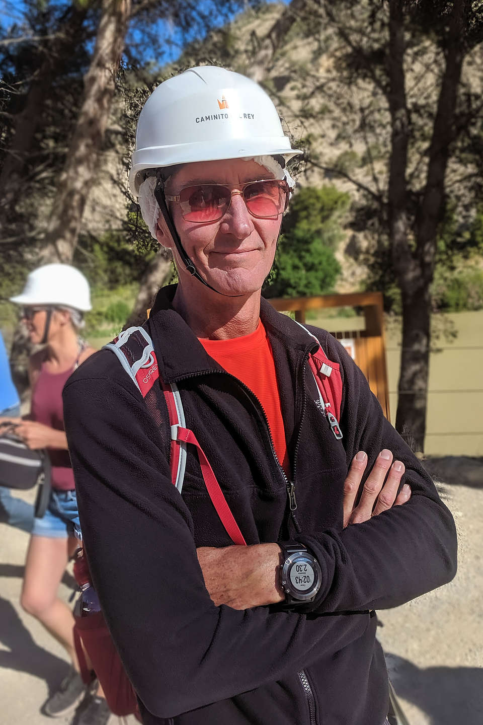 Herb sporting his Caminito del Rey headware Herb sporting his Caminito del Rey headware