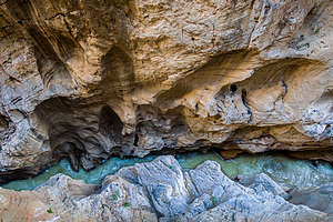 Looking down into the Garganta del Chorro gorge