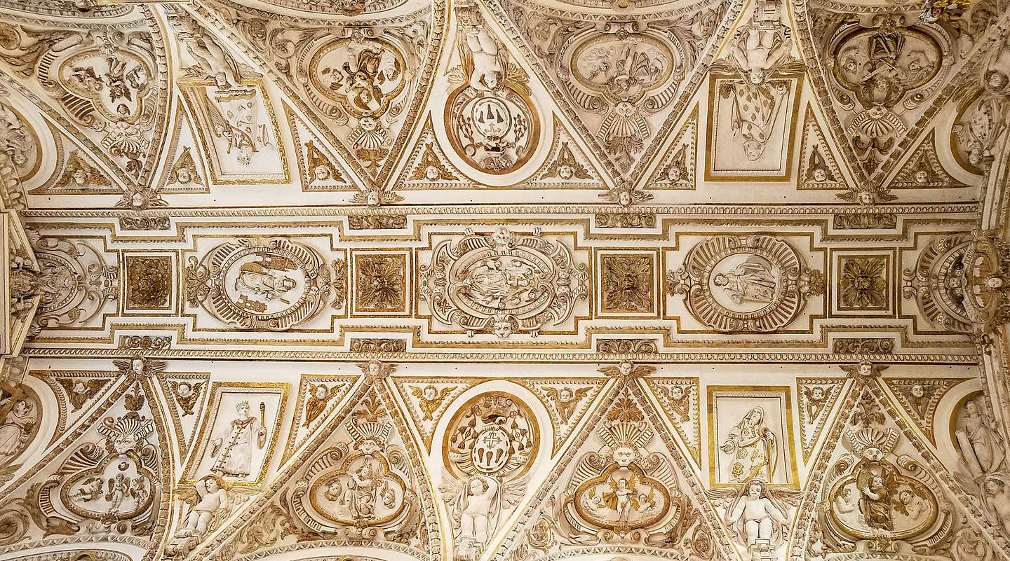 Ceiling detail of the Baroque-style choir Ceiling detail of the Baroque-style choir