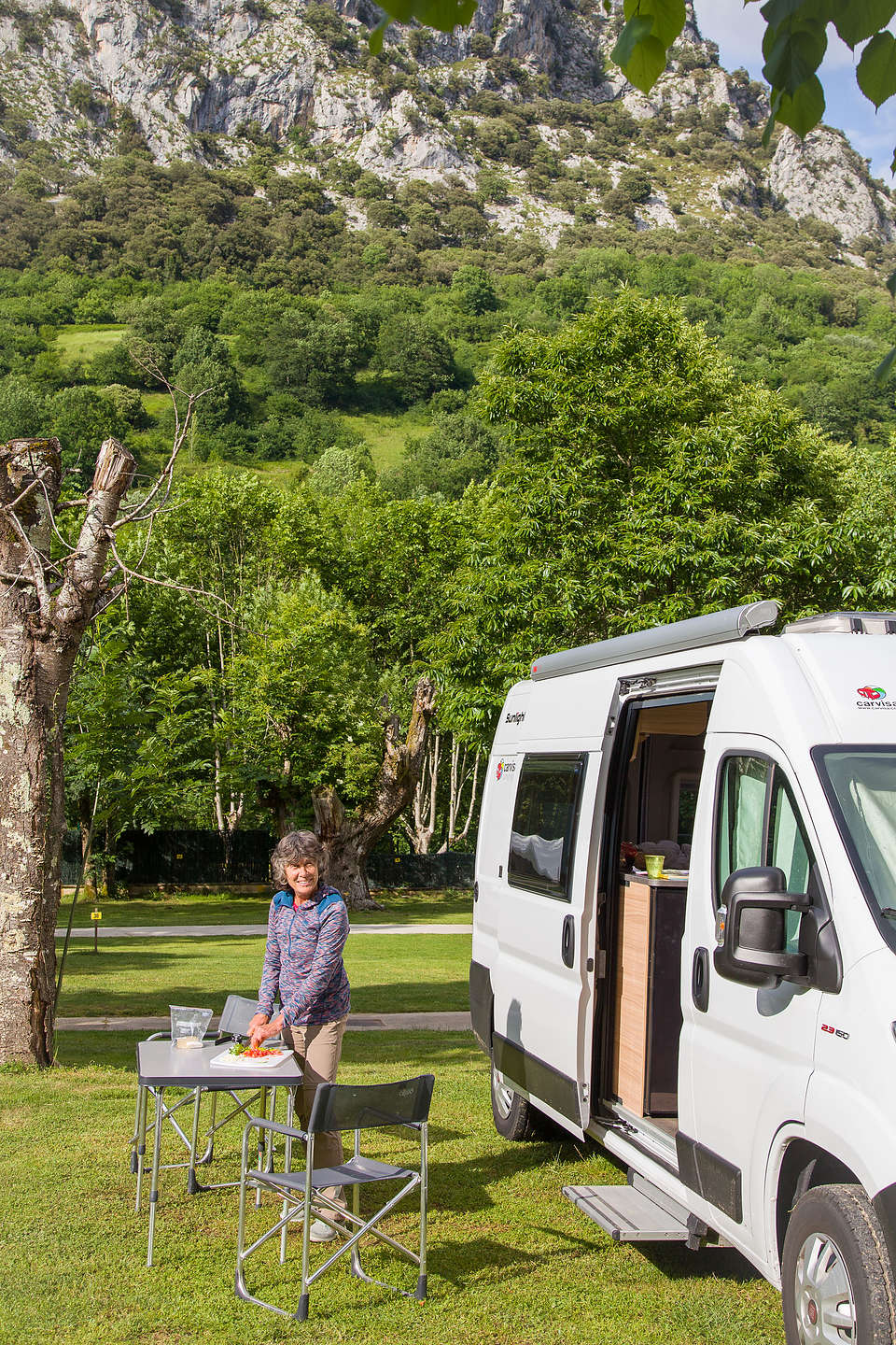 Our campground in the Picos de Europa Our campground in the Picos de Europa